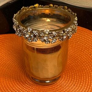 Elegant Gold and Silver Crystal Vase